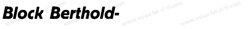 Block Berthold字体转换
